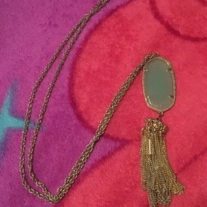 Kendra Scott gold long pendant